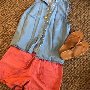 J Crew Point Sur Linen Shorts XXS